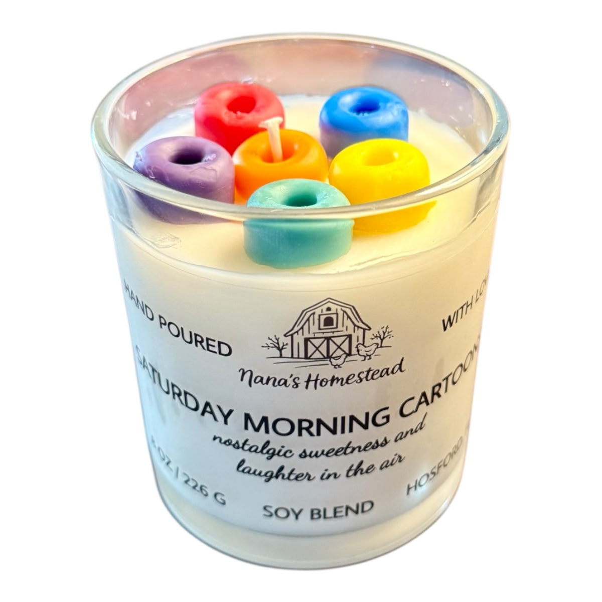 Custom Message candle – Saturday Morning Cartoons