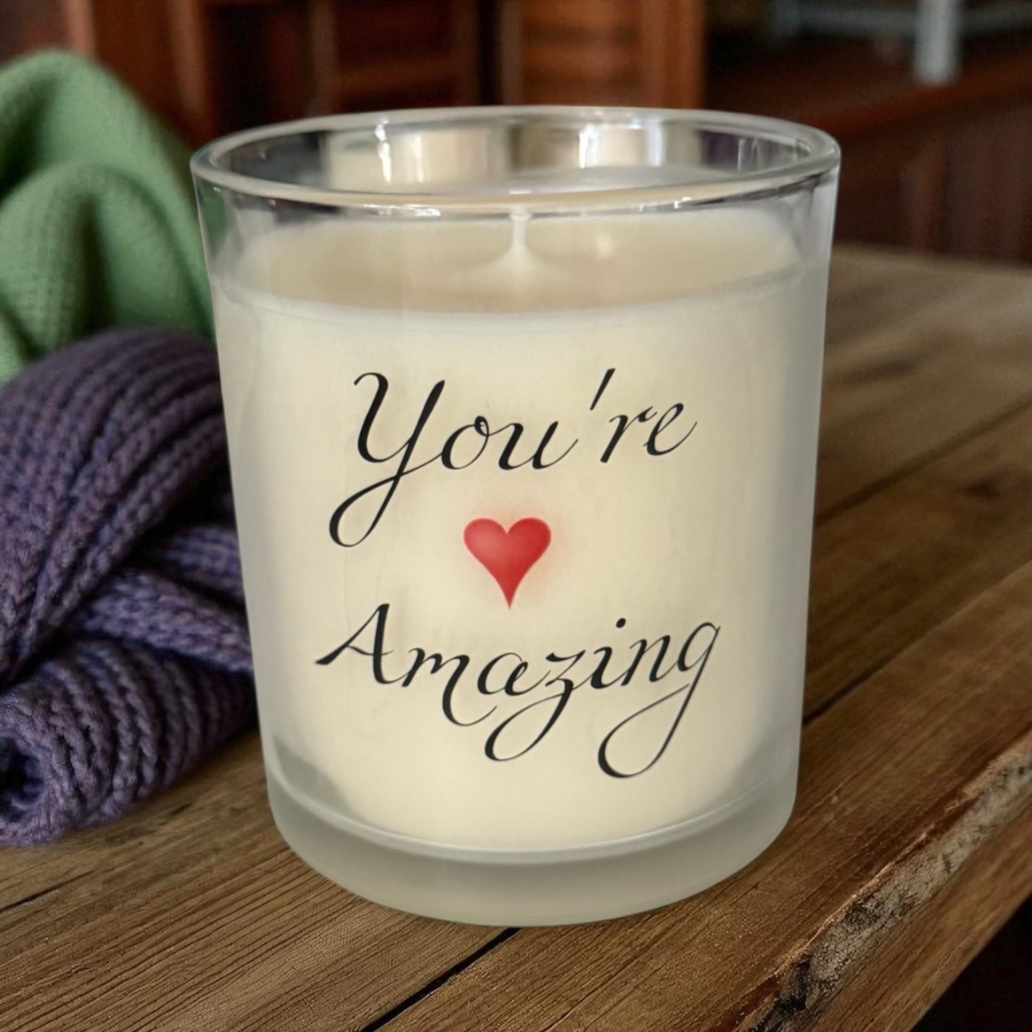 Custom Message candle – Saturday Morning Cartoons