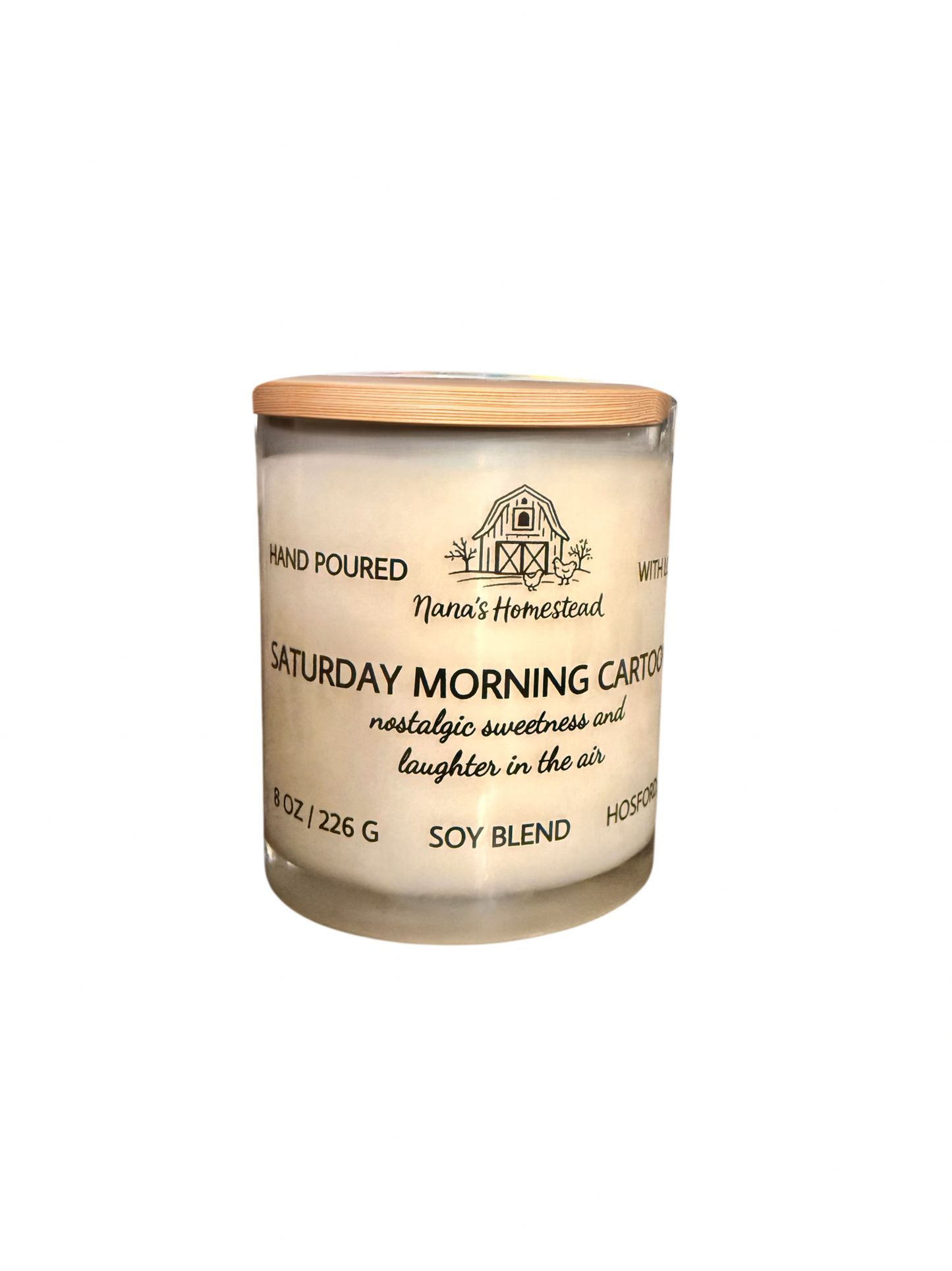 Custom Message candle – Saturday Morning Cartoons